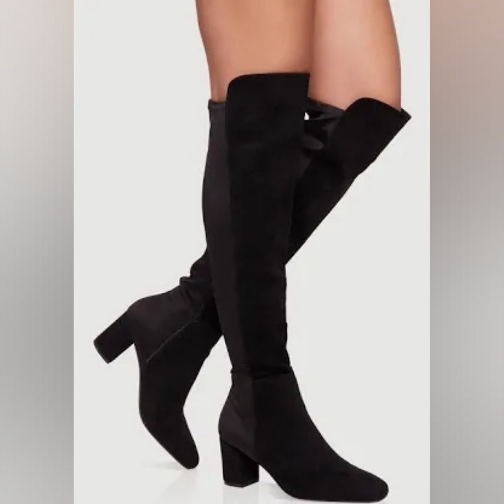 NWOT Black Over-the-Knee Boots Size 38 - US 7.5